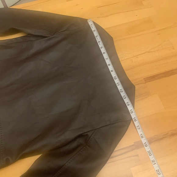 Max Studio vegan leather dark brown chocolate jacket size M - Picture 13 of 13